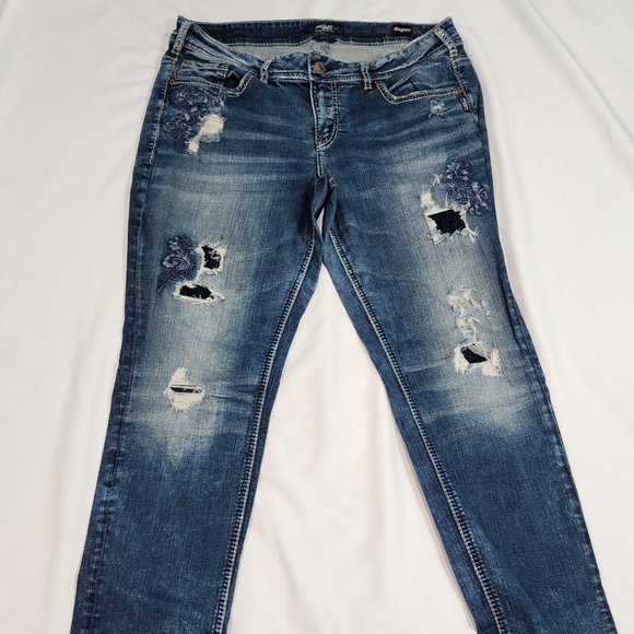 Silver Suki Mid Super Stretch Jeans - Size 16 - Picture 1 of 5